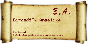 Bircsák Angelika névjegykártya